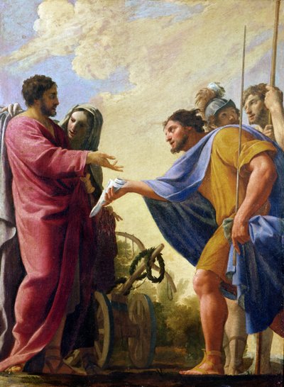 Scene from the Life of Cincinnatus. Cincinnatus Returning to his Plough Decorated with a Laurel Wreath by Charles Francois Poerson